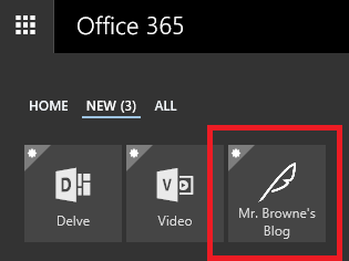New custom tile in the Office365 app launcher