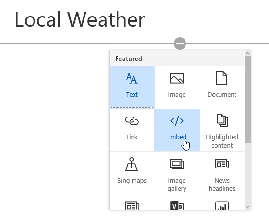 Embedding Forecast.io Weather Into a SharePoint Page