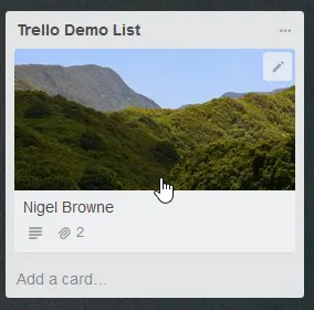 The new card in Trello.