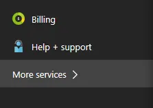 More Services in the Azure Portal