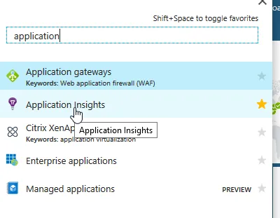 Searching for Application Insights