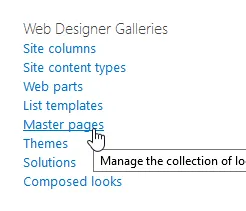 Master pages selection in SharePoint